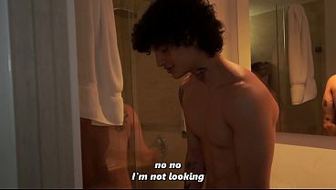 Image Stepson prank steals his busty stepmother's towel, leaving her freezing naked.