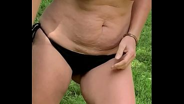 Image Farmers Wifey pissing outside & pee on plump titties