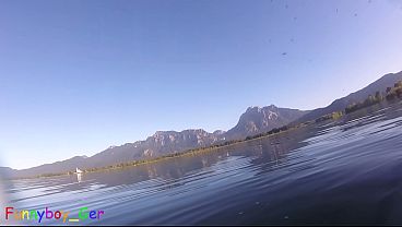 Image In a beautiful mountain lake, I jerk off underwater my cock, but it was too cold to cum. (S)