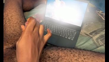 Image Watching My Own Video and Cum Hard