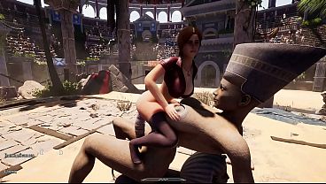 Image Lara Croft loves to impale her pussy on huge stone penises.