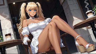 Image A walk with Rumi. She plays with her pussy AI Generated
