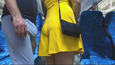 Image Groped Inside Bus! Stranger CUMS Hard While She Stroke His Long Dick