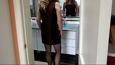 Image My beautiful stepmom gets home from work and pleasures me by masturbating us.