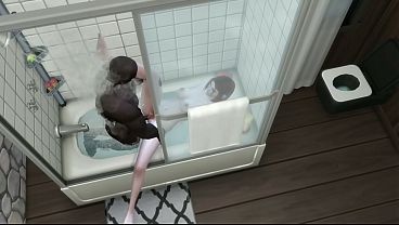 Image Sims 4 - Redhead caught in the shower