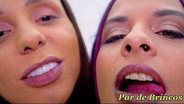 Image Brazilian sluts hire a gogoboy and after a party he ejaculates on their feet.