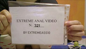 Image A very hard and bizarre extreme anal insertion!