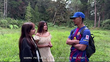 Image 19- and 20-year-old girls pay a guide for a tour in the woods and lose control