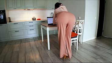 Image Bossy Step Mom Caught Her Step Son With a Boner While She Was Working