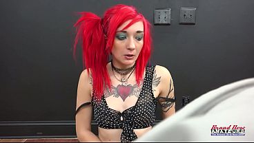 Image Petite Inked Redhead Jackie Sloppy Rimjob Passionate Ass Licking Heat!