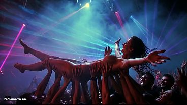 Image [AI-generated] Future Rave Wild Nightclub Party with Busty Young MILFs 25-30, Flying Tits, Ass Grabbing, Nipple Clamps and Crazy Dance Chaos
