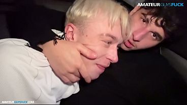 Image OMG  Two Friends Suck Each Other Off in the Car Before the Club