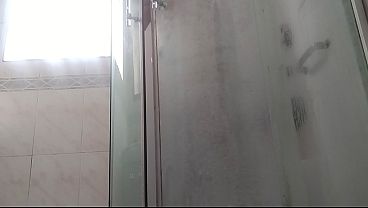 Image Guy taking a shower with your big dick