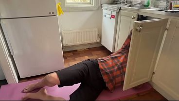 Image Housewife got horny seeing the plumber working the sink