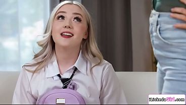 Image Stepmom satisfying her bitch stepdaughter with strap on