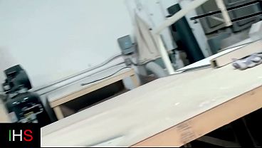 Image Blonde MILF and slut fucks in the workshop with a horny male