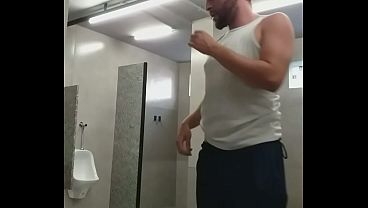 Image I almost got caught exposing myself in the gym bathroom, and the guys almost caught me.