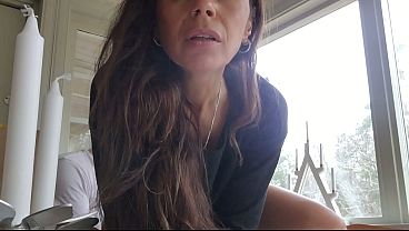 Image Hot milf gets her pussy and ass stretched by a dildo used by the delivery guy