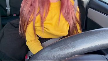 Image Italian Big tits Artemisia Love flashing her tits in the car