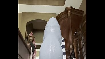 Image Anal whore attempts to swallow monster 14 inch circumference dildo for first time
