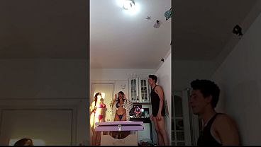 Image NICOLY MATTOS E PAMELA PANTERA ESCRAVIZAM NOVATO: MASSAGEM COM L&Iacute_NGUA NO CU E MUITA GOZADA!