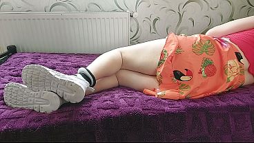 Image How Femboys Bed Time in Feminine Outfit White Pretty Young Sissy