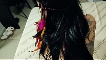 Image Featuring the return of actress Rebecca Santos in full force with plenty of anal sex, including a cumshot inside her ass during a very hot conversation in bed with Vagninho.