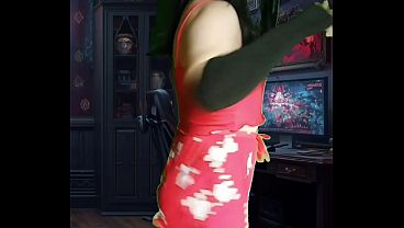 Image White Feminine Pretty Sissy in Sweet Shorts Booty Dance