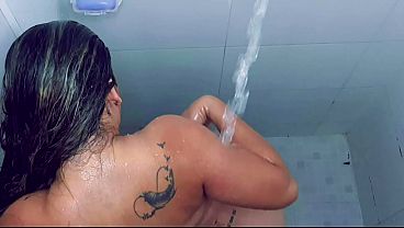 Image I watch and record my stepsister while she showers