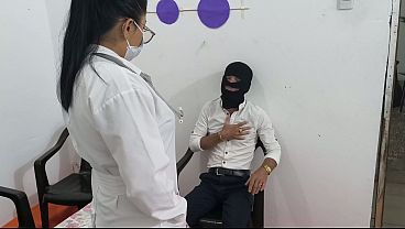 Image Hot Latina Doctor Gets Wild With Patient - Intense Office Sex & POV Blowjob, Full video in premium