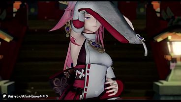 Image Tougen Renka - Yae Miko SEX   Dance | Genshin Impact MMD R-18 R18 R - 18 | Virtual Youtuber Vtuber| Ecchi 3D Hentai