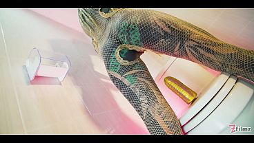 Image Alternative Tattooed Model Pissing Solo &ndash_ Anal Toy Masturbation & Pee Fetish