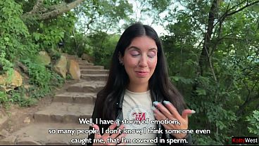 Image Crazy Cumwalk in Public Park Full of People - Public Blowjob Flashing Upskirt