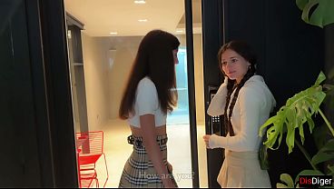 Image Hackers Broke Down the Door to Help The Students Get into The House where They Fuck Foursome