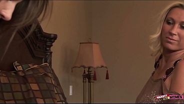 Image Busty milf seduces teen into eating her pussy by gifting her a cute dress