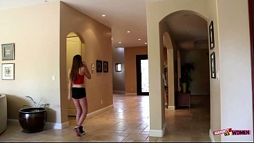 Image Dark haired milf plays with a vibrator before being caught and joined by sexy teen