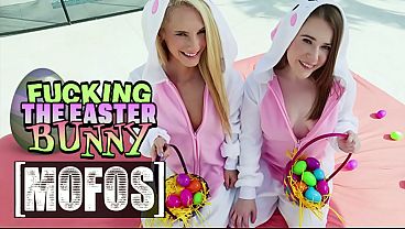 Image MOFOS - Petite Alice Merches And Sadie Hartz Ride Cock Outdoors After Their Wild Easter Egg Adventure