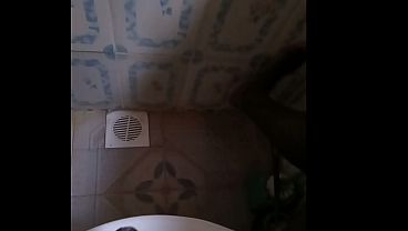 Image masturbating and cumming in the bathroom