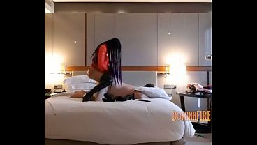 Image DOMINAFIRE ROUGH STRAPON FUCKS SLAVE