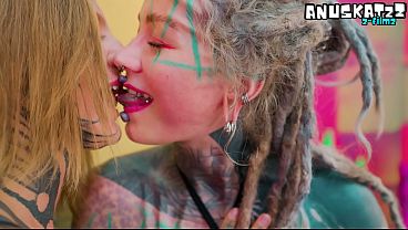 Image Two Alt Babes Stretch Their Asses with Freaky Alien Dildos