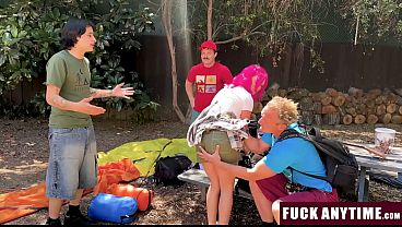 Image Pink Haired Girlfriend Crashes a Guys only Camping Trip and Becomes the Shared Fuck Toy for Three Horny Men - Fuckanytime