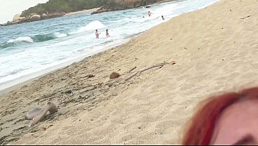 Image Big Ass Colombian Latina Gets Naughty On A Public Nude Beach While Strangers Watch