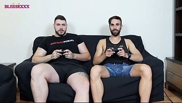 Image Straight friends bet a blowjob