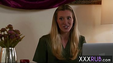 Image Lesbians Charlotte Sins and Scarlett Bloom fucked masseuse Addison