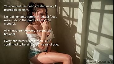 Image He caught his 18yo stepsister masturbating in the bathroom and helped her with his big black cock[AI]