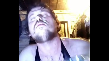 Image Russian gay slut cums loudly and covers her whole face with fresh cum!