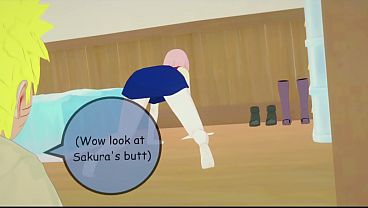 Image Sakura Helps Naruto Clean His Room