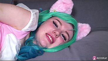 Image Naughty babe Leyla Lure with butt plug,masturbates with her favorite dildo.
