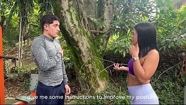 Image Nerd Boy meets a Colombian MILF in a public park and then fucks her at her house while her stepson watches