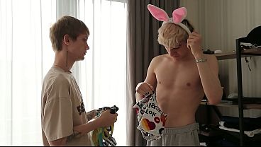 Image Two friends with big dicks fuck a cute guy's tight ass hard
